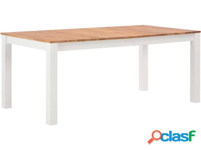 Mesa de Comedor VIDAXL 247846 (Madera de Roble Maciza -