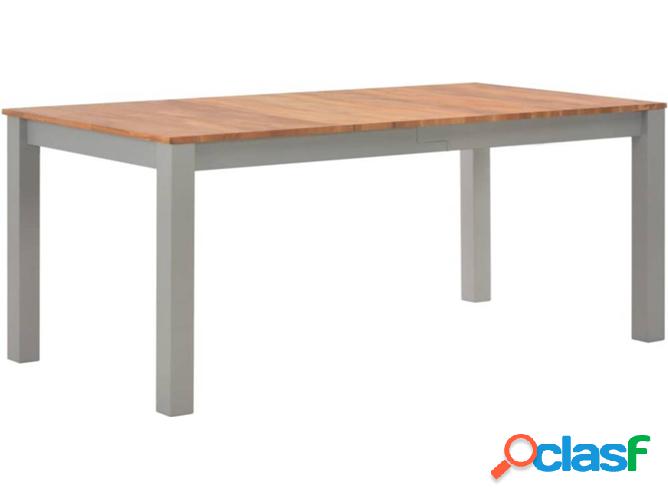 Mesa de Comedor VIDAXL 247847 (Madera de Roble Maciza -