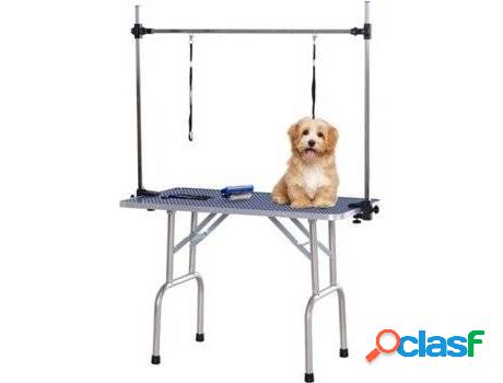 Mesa para Perros PAWHUT Pegable (Azul - 107x60x170cm -