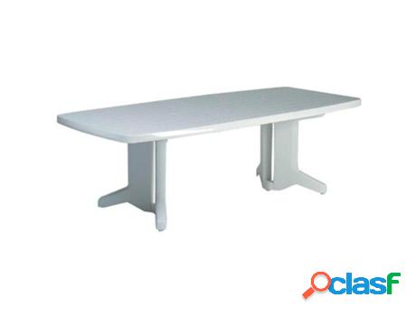 Mesa resina 180/230x100 cm blanca 4080