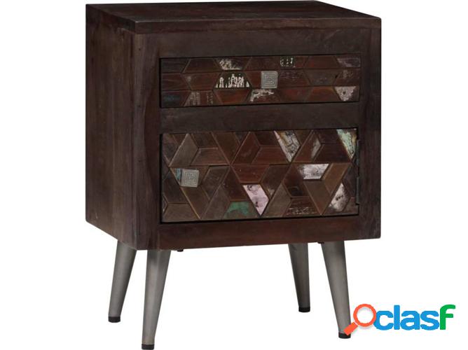Mesita de Noche ART PLANET en Madera Recuperada Maciza
