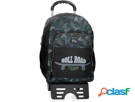 Mochila con Ruedas ROLL ROAD Team Negro (33 x 46 x 17 cm)