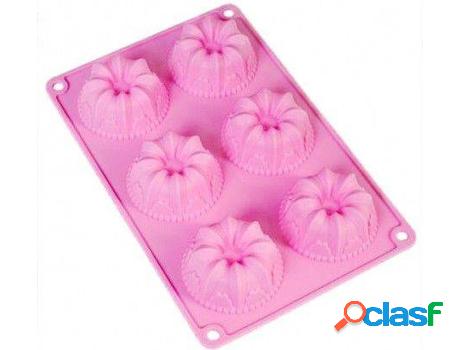 Molde HOGAR Y MÁS Silicona Para Cupcake Rosa (26x18x3,5)