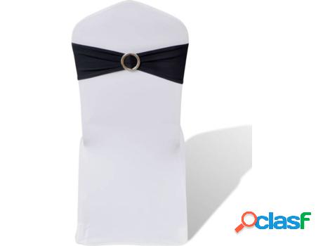 Moño Decorativo Elástico para Sillas VIDAXL Negro