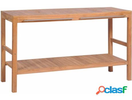 Mueble Lavabo VIDAXL 246493 (Marrón - Teca - 132x45x75 cm)
