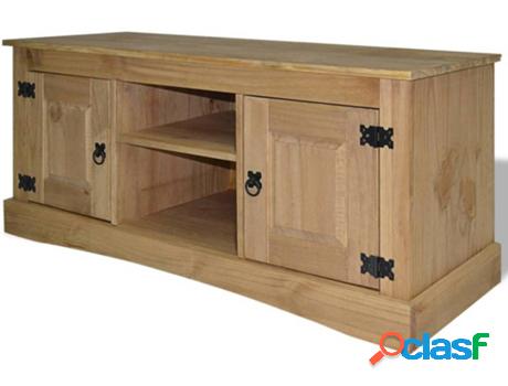 Mueble de TV ART PLANET (120x40x52cm - Madera Maciza -