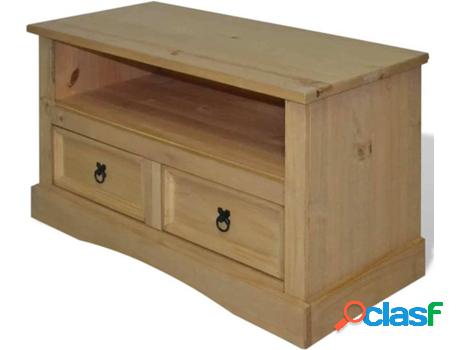 Mueble de TV ART PLANET (91x43x56cm - Madera Maciza -