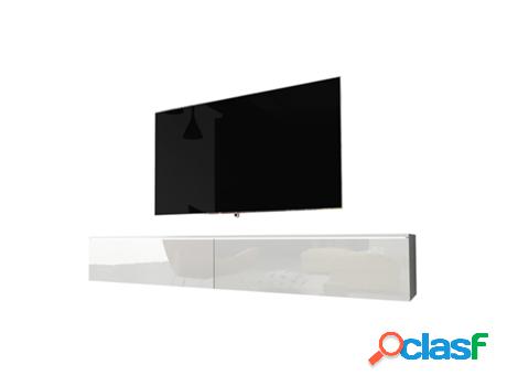 Mueble de TV SELSEY KANE Blanco (180 x 33 x 30)