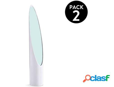 Pack 2 Espejos HOMESOUTH Blancos (Blanco - PVC - 25 x 156 x