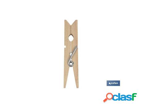 Pack 24 uds pinzas madera primera calidad 7cm