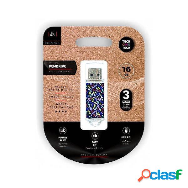 Pendrive 16GB Tech One Tech Kaotic Dark USB 2.0