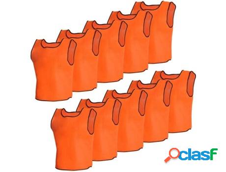 Petos Deportivos VIDAXL Naranja Tela 10 Un