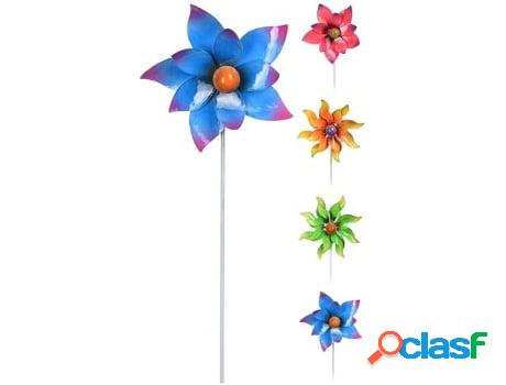 Pincho flor 5 petalos metal 90 cm