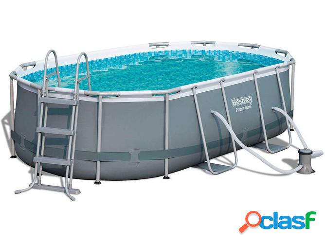 Piscina Tubular BESTWAY Power Gris (427x250x100cm)