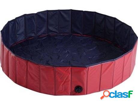 Piscina para Perros y Gatos PAWHUT Pegable (Rojo - 140x30cm