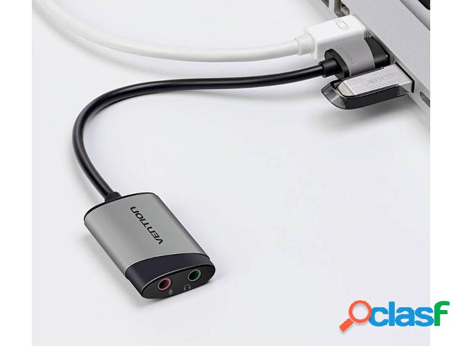 Placa de sonido VENTION USB externa (OMTP-CTIA) para 2 Jack