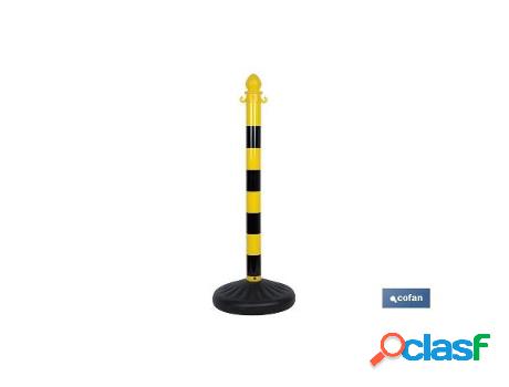 Poste y base para cadena (amar/negro) 1m