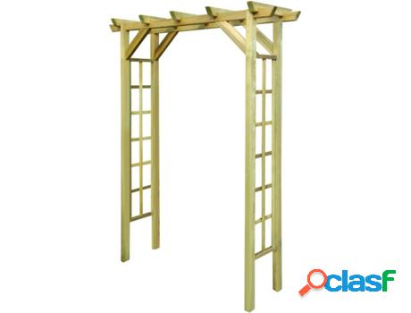 Pérgola VIDAXL Rosas (Marrón - Madera - 150x50x200 cm)