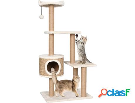 Rascador de Gatos VIDAXL (Beis - 60 x 40 x 123 cm - Hierba