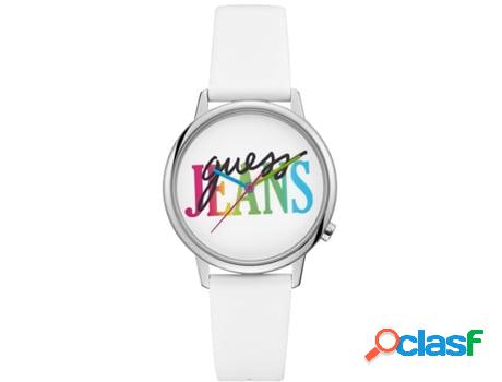 Reloj GUESS Mujer (Piel - Blanco)
