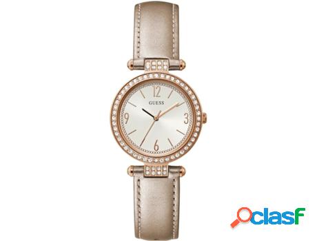 Reloj GUESS Mujer (Piel - Plateado)