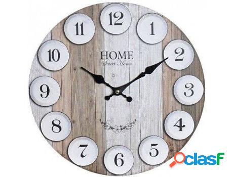 Reloj HOGAR Y MÁS Pared De Madera Original De Pared Vintage