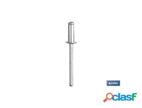 Remache de flor 4 x 12 mm caja 1000 unid.