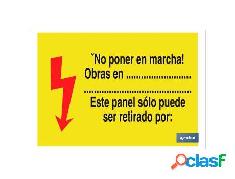 Señal poliestireno 297x210 ¡no poner en marcha! obras