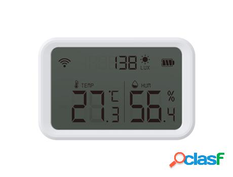 Sensor de Temperatura Y Humedad Lux para Tuya Wifi Zigbee