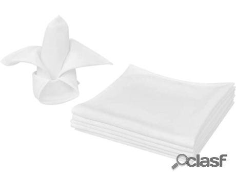 Servilletas VIDAXL (Blanco - 50 x 50 cm)