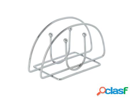 Servilletero mesa, acero cromado forma semicircular vertical
