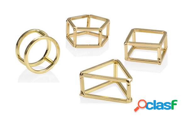 Servilleteros individuales Andrea House. Set de 4 de color