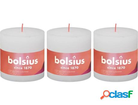 Set 3 Velas BOLSIUS Shine Turbio (Blanco - Duración: 62h)