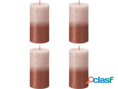 Set 4 velas BOLSIUS Sunset Ambar (Rosa - Duración: 60h)