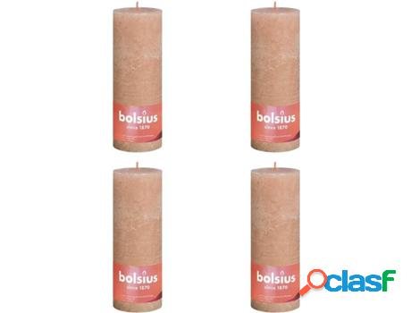 Set 6 Velas BOLSIUS Shine Brumoso (Rosa - Duración: 85h)
