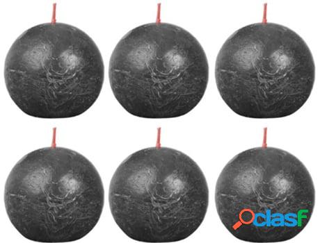 Set 6 Velas BOLSIUS Shine Tormentoso (Gris - Duración: 25h)