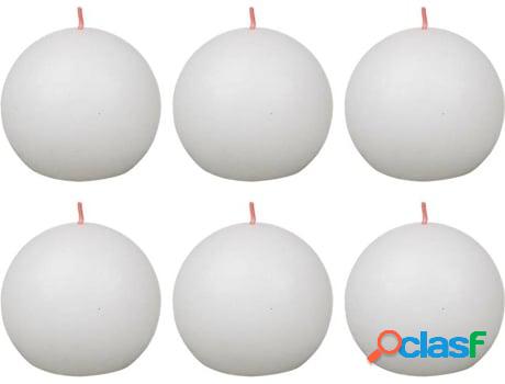 Set 6 Velas BOLSIUS Shine Turbio (Blanco - Duración: 25h)