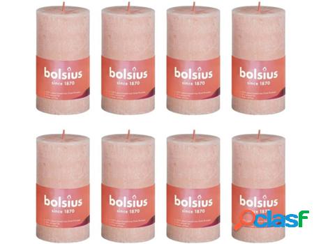 Set 8 Velas BOLSIUS Shine Brumoso (Rosa - Duración: 30h)