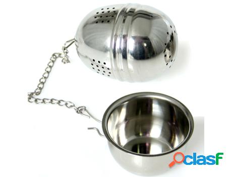 Set De 6 Infusores De Acero con Forma De Bola Y Cadena