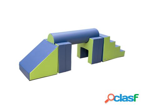 Set figuras nº5 (escalera, 2 asientos, cilindro y rampa)