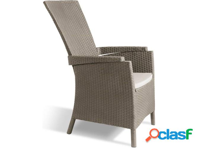 Silla de Jardín Reclinable ALLIBERT Vermont Cappuccino
