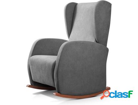 Sillón Balancín SUEÑOSZZZ Elena (Gris - Madera y Tela -