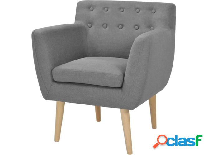 Sillón VIDAXL Tejido gris claro