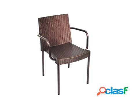 Sillon aluminio ratan negro 8308/6