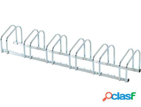Soporte de Estacionamento HOMCOM para 6 Bicicletas