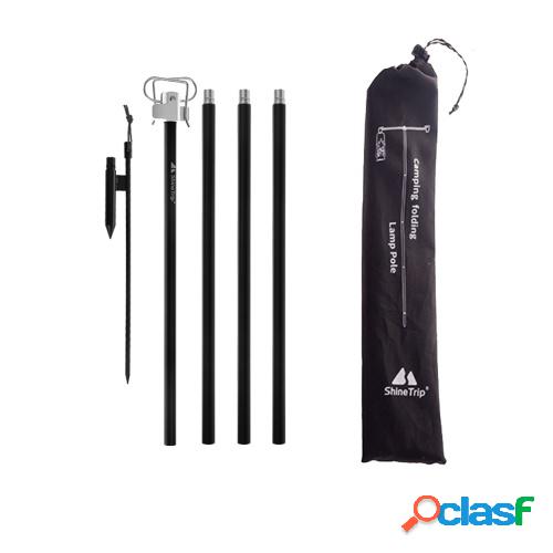 Soporte de linterna para acampar Lámpara plegable Poste
