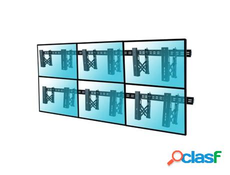 Soporte videowall para 6 pantallas TV 49"-55" Push Pull
