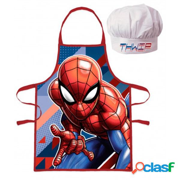Spiderman Set Delantal y Sombrero de Cocina