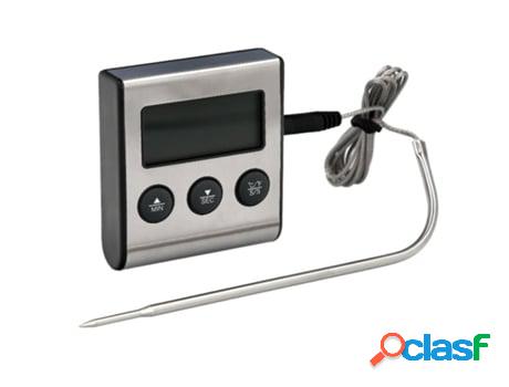 Termometro digital cocina con sonda cableada, y lector