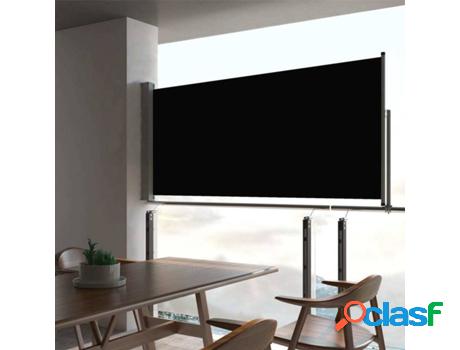 Toldo Lateral Retráctil VIDAXL (Negro - Tela - 60x300 cm)